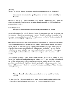 DeBurgos Summarize in one sentence the specific purpose for