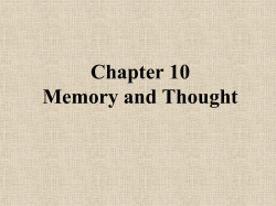 Chapter 3 Memory and Thought - Cedar Bluffs Public Schools