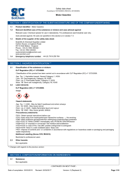 Motor Gasoline SECTION 1: IDENTIFICATION OF THE