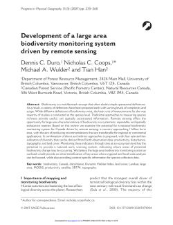 Development of a large area biodiversity monitoring