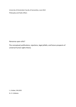 Nonsense upon stilts? The conceptual justifications - UvA-DARE