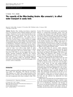 The capacity of the filter-feeding bivalve Mya arenaria L. to affect