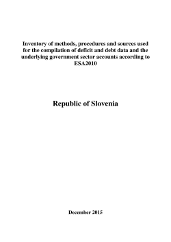 EDP INVENTORY Inventory of methods, procedures and