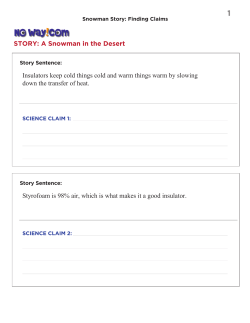 Snowman Story: Finding Claims Worksheets