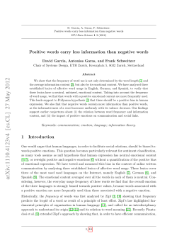 Positive words carry less information than negative words