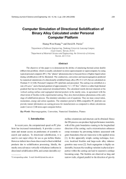Computer Simulation of Directional Solidification of Binary Alloy
