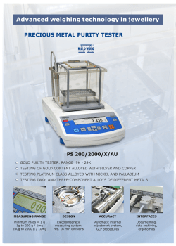 Advanced weighing technology in jewellery