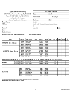 Uniform Order Form - Log Cabin Embroidery