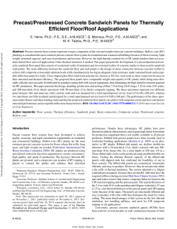 Precast/Prestressed Concrete Sandwich Panels for Thermally