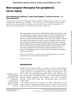 Non-surgical therapies for peripheral nerve injury