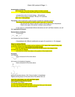 Chem 230 Lecture 9 Page- 1 -