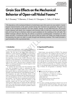 Grain Size Effects on the Mechanical Behavior of Open