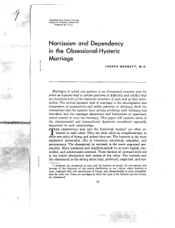 Narcissism and Dependency in the Obsessional