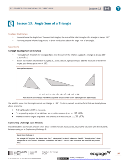 Lesson 13: Angle Sum of a Triangle