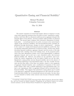 Quantitative Easing and Financial Stability