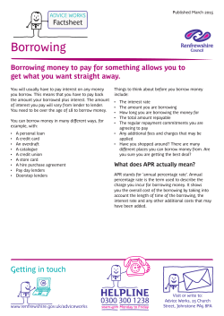Borrowing: factsheet