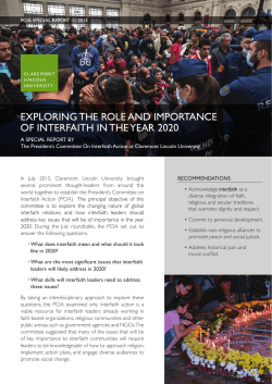 Special Report 2015 - Claremont Lincoln University
