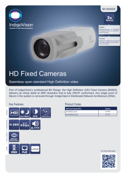 IndigoVision 511747 IP cameras product datasheet