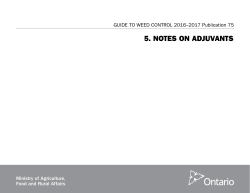 Notes on adjuvants - omafra.gov.on.ca et