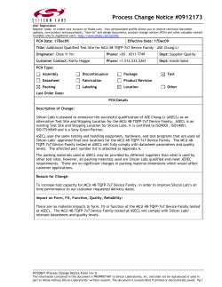 Additional Qualified Test Site for MCU 48-TQFP-7x7
