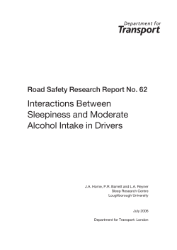 Interactions Between Sleepiness and Moderate Alcohol Intake in