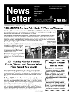 2010 GREEN Garden Fair Marks 39 Years of Success 2011 Sunday