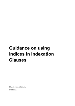 Guidance on using indices in Indexation Clauses