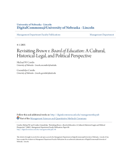 Revisiting Brown v. Board of Education: A Cultural, Historical