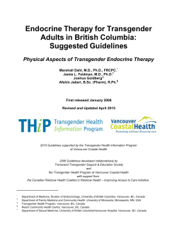 Suggested Guidelines &ndash; PDF - Transgender Health Information