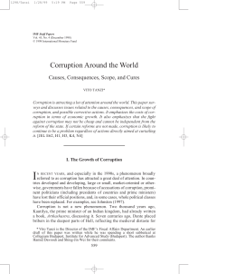 Corruption Around the World - IMF Staff Papers: Vol. 45, N. 4