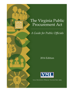 The Virginia Public Procurement Act