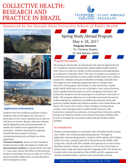 Collective Health: Research and Practice in Brazil - gsu-public