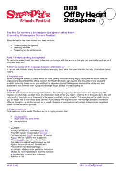 Top Tips for Learning a Speech Off By Heart