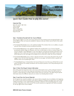 MEDI 265 Quicksstart Guide