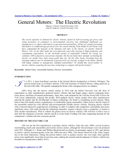 General Motors: The Electric Revolution