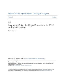Late to the Party: The Upper Peninsula in the 1932