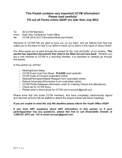 This Packet contains very important CCYM information! Please read