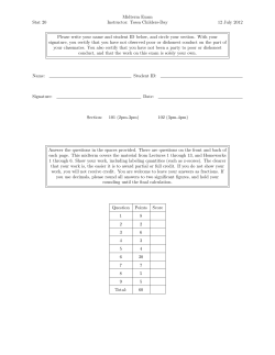 Summer 2012 Midterm Solutions