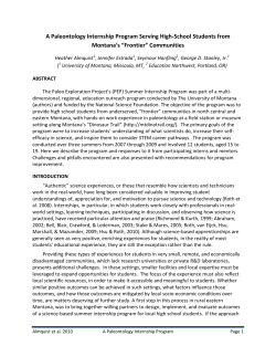 Paleontology Internship Program