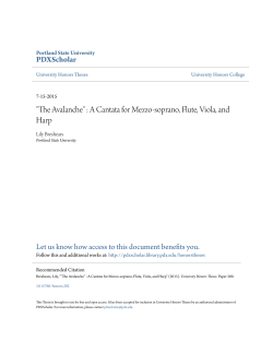 "The Avalanche" : A Cantata for Mezzo-soprano, Flute