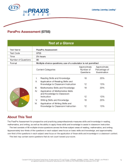 ParaPro Assessment - Lexington School District One