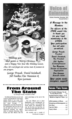 oct to dec 2010 issue - Colorado Postal Workers Union