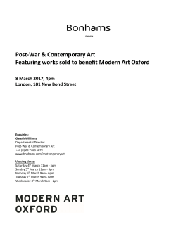 Modern Art Oxford 50th Anniversary Auction