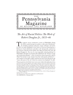The Art of Racial Politics: The Work of Robert Douglass Jr., 1833&ndash;46