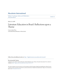 Literature Education in Brazil: Reflections upon a Theme