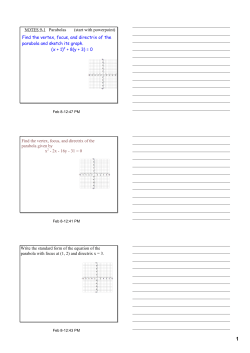 Find the vertex, focus, and directrix of the parabola and sketch its