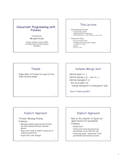 Concurrent Programming with Futures This