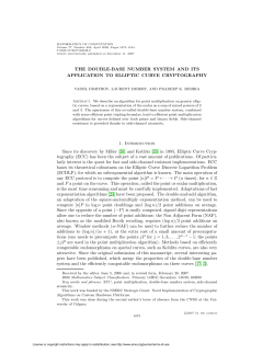 THE DOUBLE-BASE NUMBER SYSTEM AND ITS APPLICATION