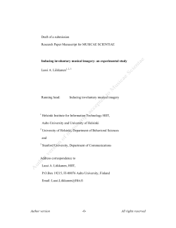 Author version -0- All rights reserved Draft of a submission Research