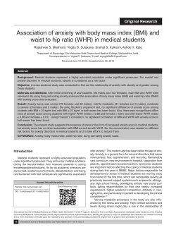 and waist to hip ratio (WHR) in medical students